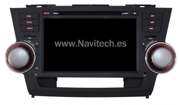 Navegador Multimedia GPS especfico para Toyota Highlander XU40 (2007-2013) NV-TY024PRO7 1