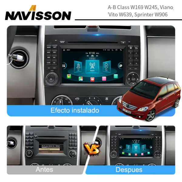 Sistema multimedia Navisson para Mercedes clase A / B / Sprinter / Vito NV-ME001A12CA 2