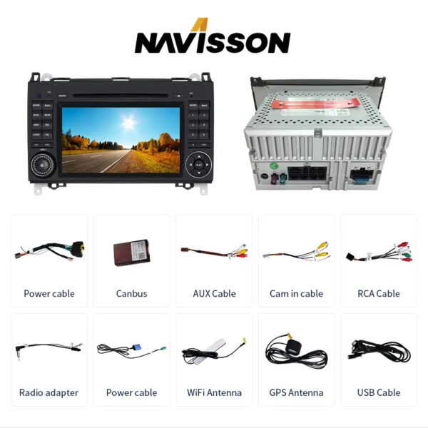 Sistema multimedia Navisson para Mercedes clase A / B / Sprinter / Vito NV-ME001A12CA 5
