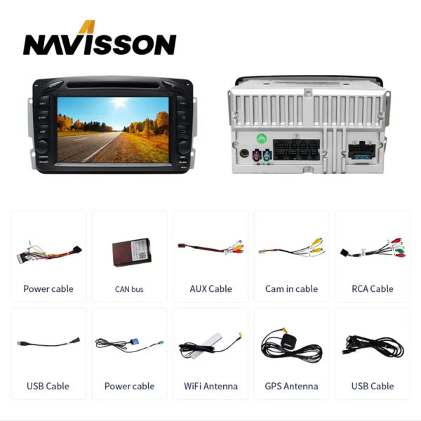 Sistema multimedia Navisson para CLASE C / CLASE G / CLC SPORT COUPE / CLK 2ª GEN. / VITO-VIANO NV-ME005A12CA 4