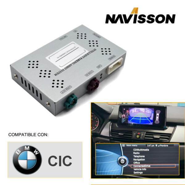Interface cámara trasera para modelos BMW con pantalla de serie CIC NV-INTBM8800 1
