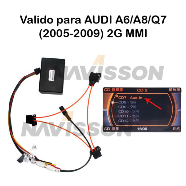 Activador entrada Auxiliar para Audi 2G NV-AU_AUX 2