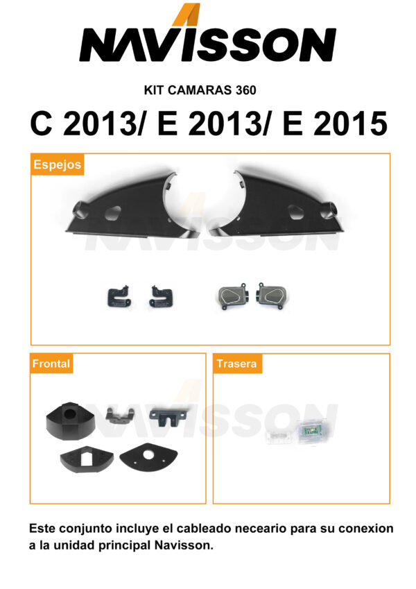Sistema de visión 360 grados Navisson para Mercedes NV-ME360E13 1