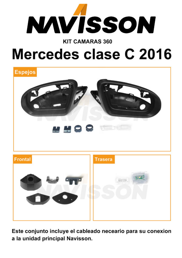 Sistema de visión 360 grados Navisson para Mercedes Clase C NV-ME360C16 1