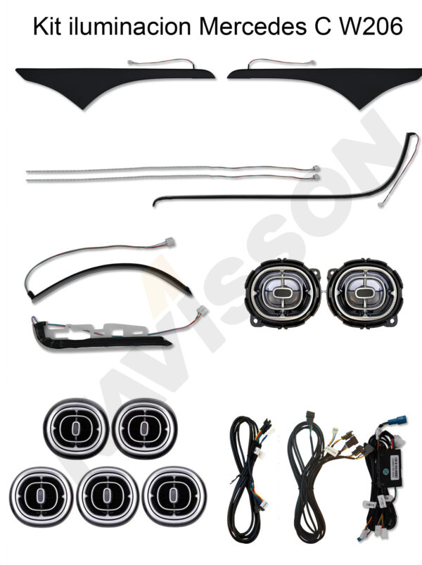 Kit Iluminación ambiental específica para Mercedes clase C W206 (2022) NV-IL8176-C-L 9