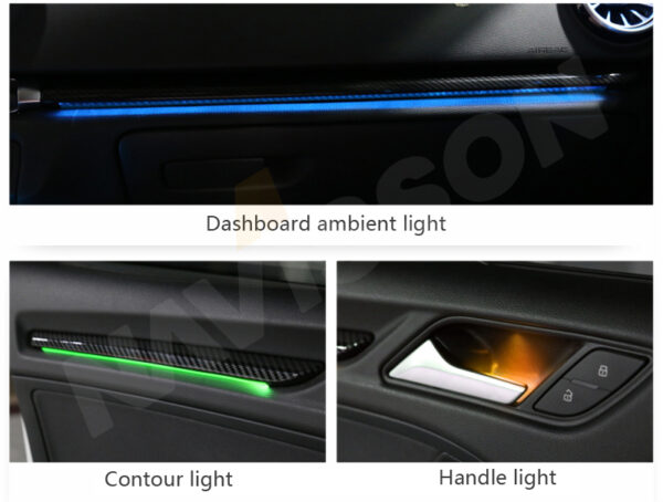 Kit Iluminación ambiental específica para AUDI A3 MQB (2013-2017) NV-IL_A3_N17 - Imagen 4