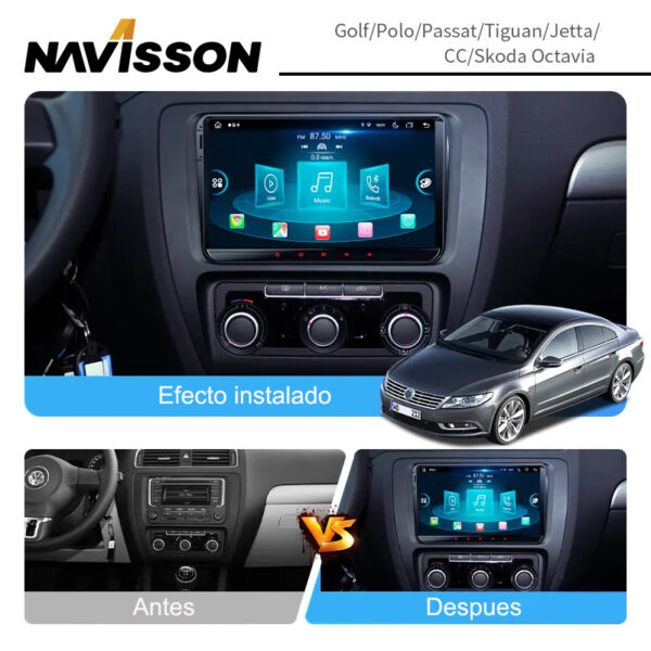 Sistema Multimedia Navisson especifico para Volkwagen / Seat / Skoda NV-VW016A12CA 2