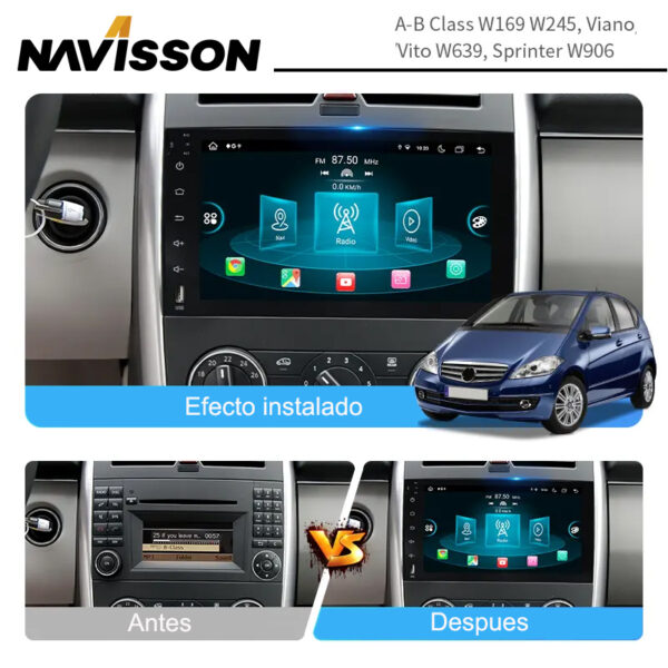 Sistema multimedia Navisson para Mercedes clase A / B / Sprinter / Vito NV-ME001-2A12CA 2