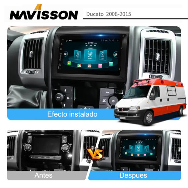 Sistema multimedia Navisson especifico para Fiorino (+2008)/Qubo (+2007) NV-FI012A12CA 2