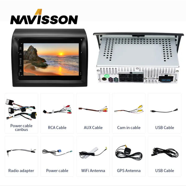 Sistema multimedia Navisson especifico para Fiorino (+2008)/Qubo (+2007) NV-FI012A12CA 4