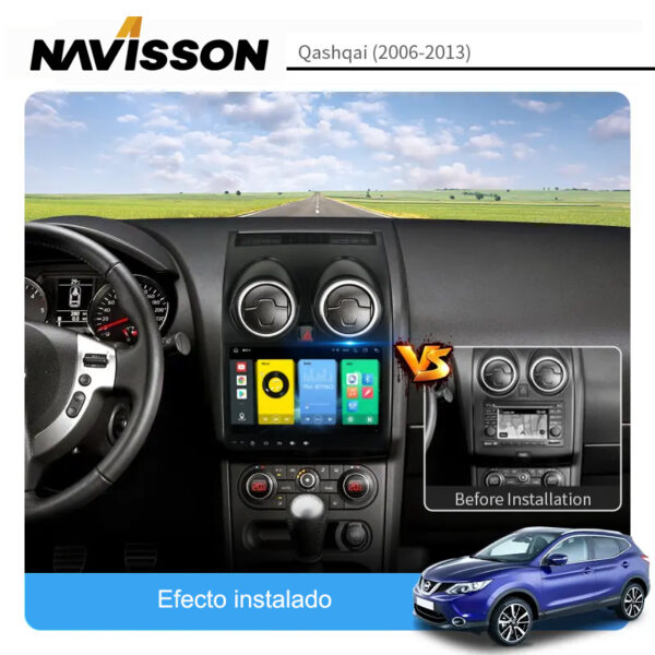 Sistema multimedia Navisson para Nissan Qashqai (2007-2014) NV-NS003A12CA 2